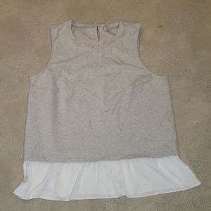 JCrew sleeveless gray top